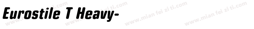 Eurostile T Heavy字体转换